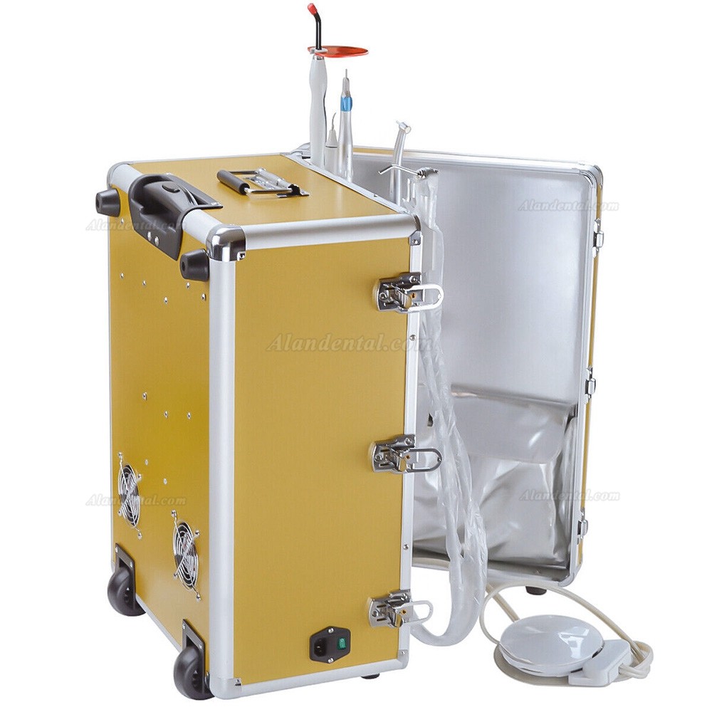 Dental Portable Turbine Unit XS-341 with Air Compressor +Curing Light+Scaler 4H